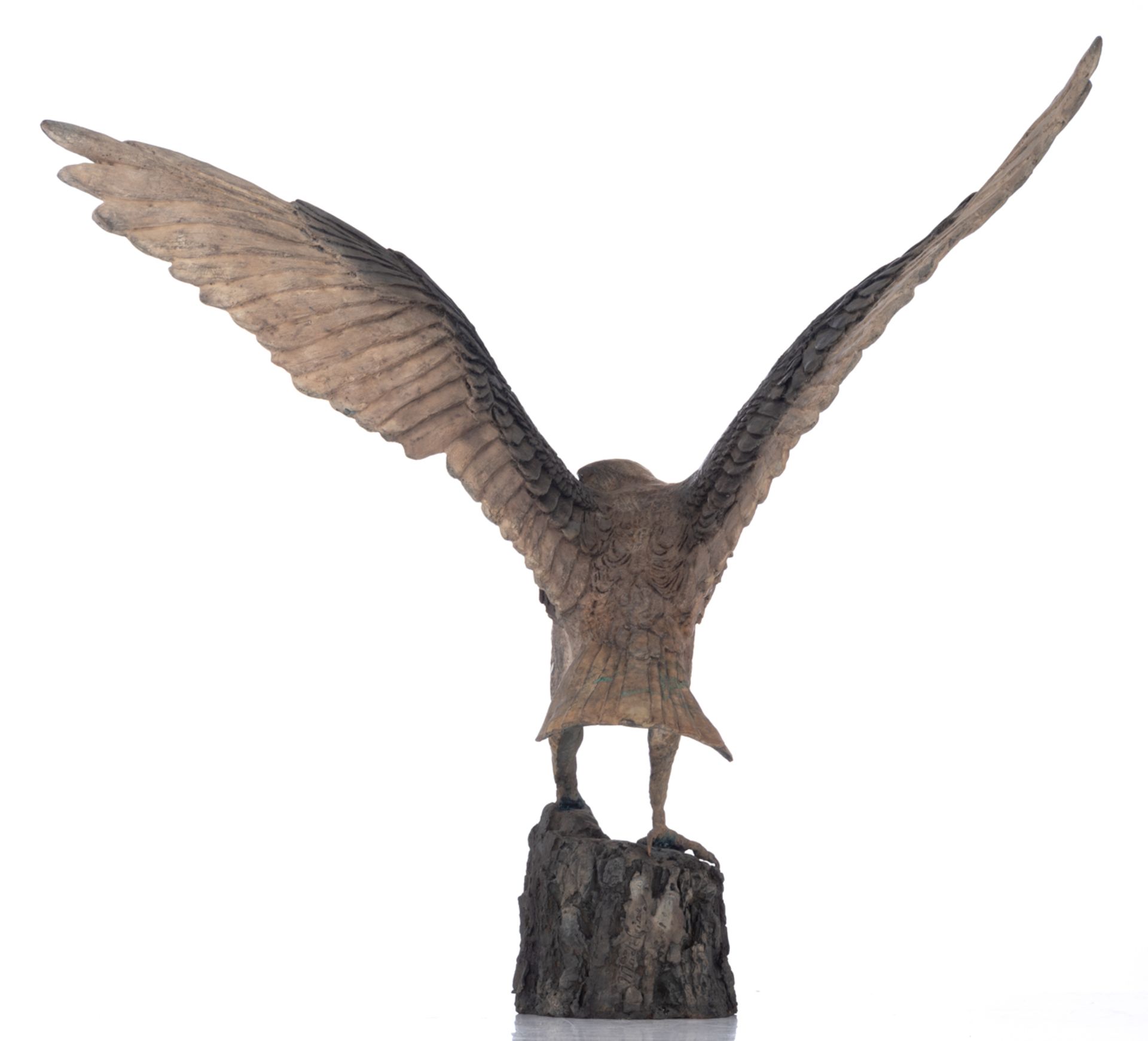 Madeleine van der Knoop, the falcon, N° 3/6, cold painted bronze, H 71 - W 78 cm - Bild 4 aus 8