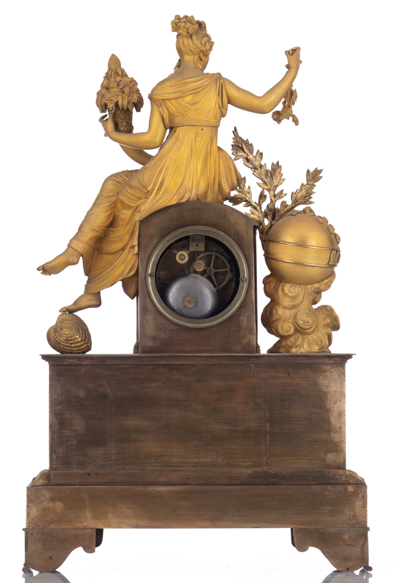 A large and fine ormolu bronze mantle clock, with on top an allegory on 'Lady Fortune', the first ha - Image 3 of 9