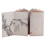 A Chinese album of twelve watercolours, depicting flower bundles, each associated with one month of