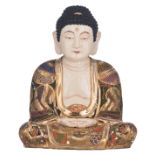 A Japanese Satsuma figure of a seated Buddha