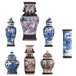 Three Chinese Nanking stoneware vases