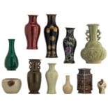 Various monochrome-glazed scholar's objects