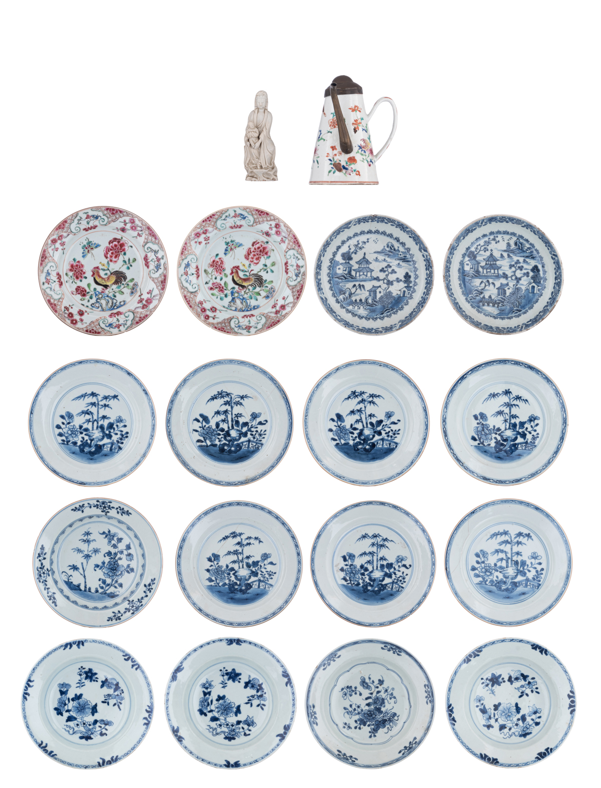 Two Chinese famille rose export porcelain dishes