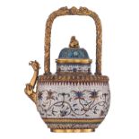 A Chinese cloisonné enamel and gilt bronze ewer and cover