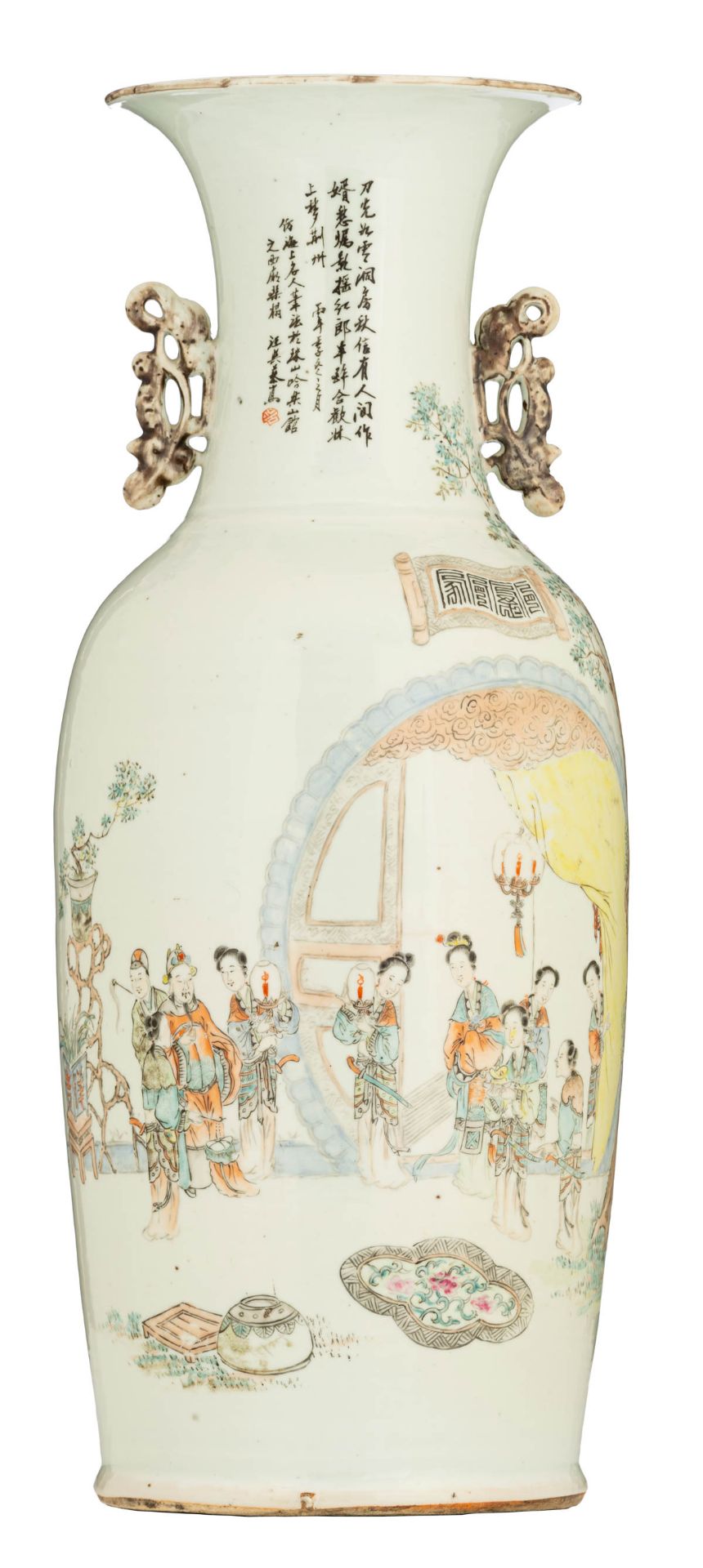 A Chinese Qianjiang cai vase