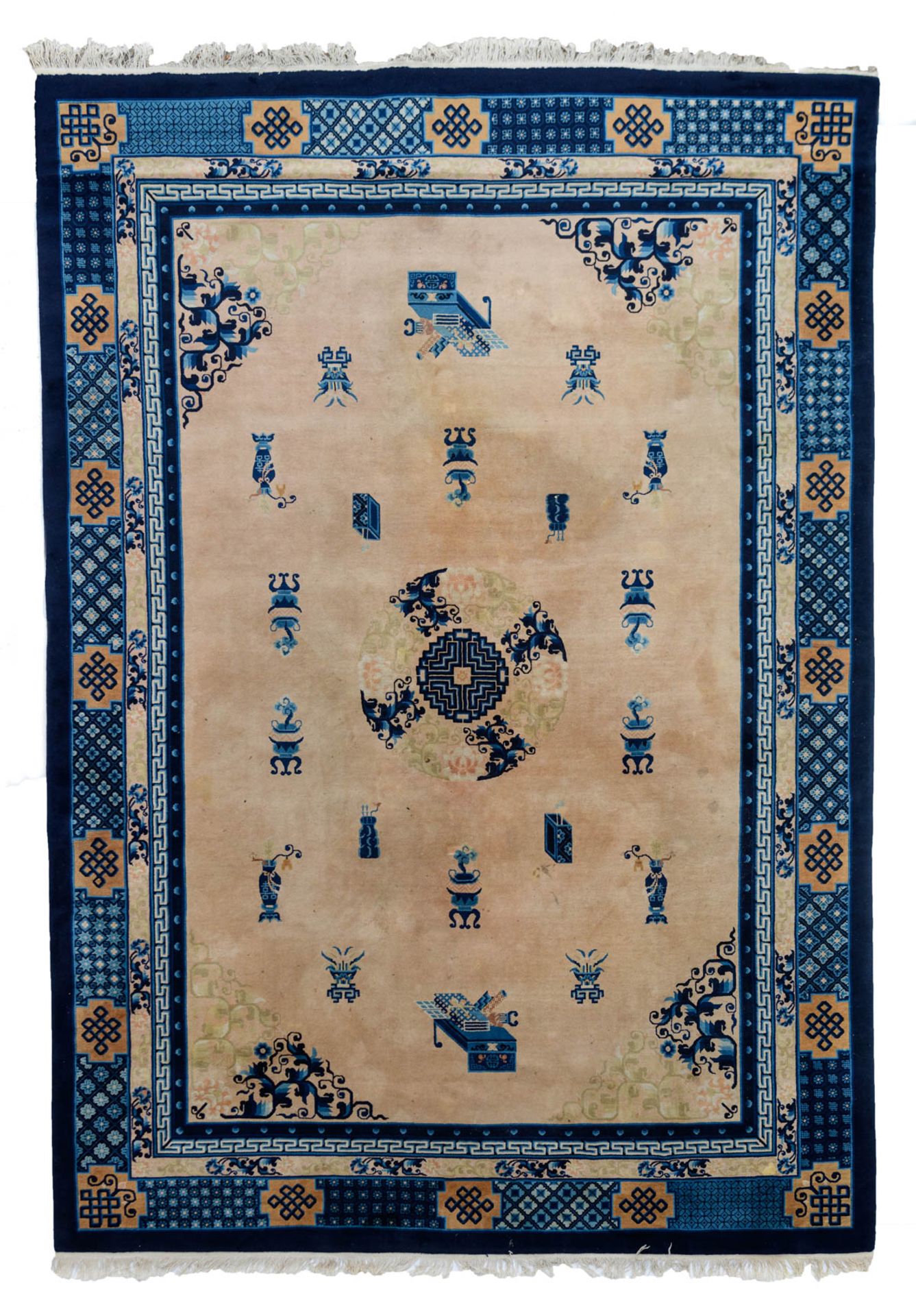 A Chinese woollen rug