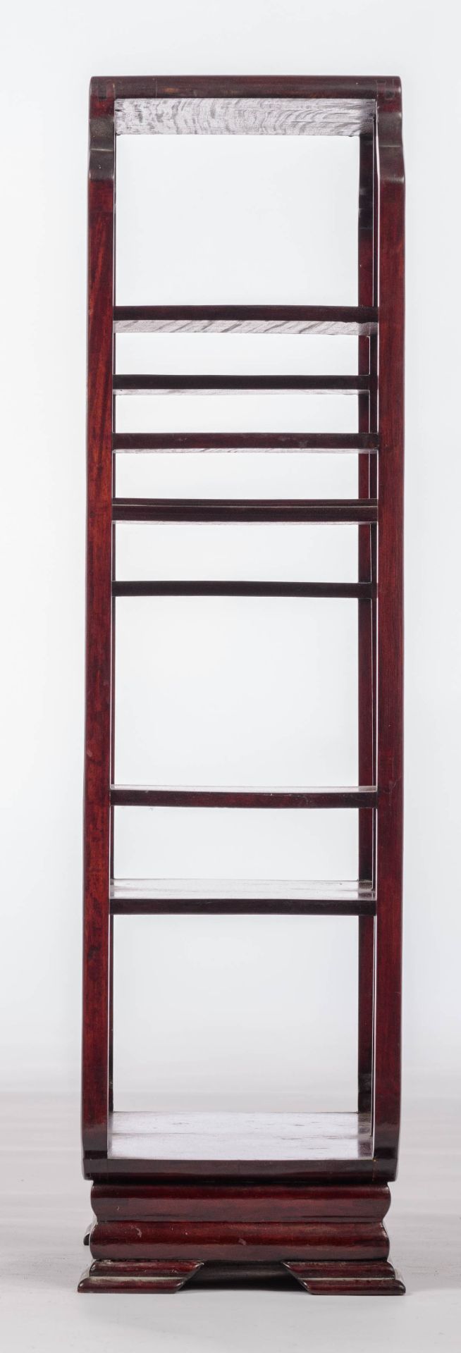 A fine Chinese rosewood stepped display cabinet - Image 6 of 8