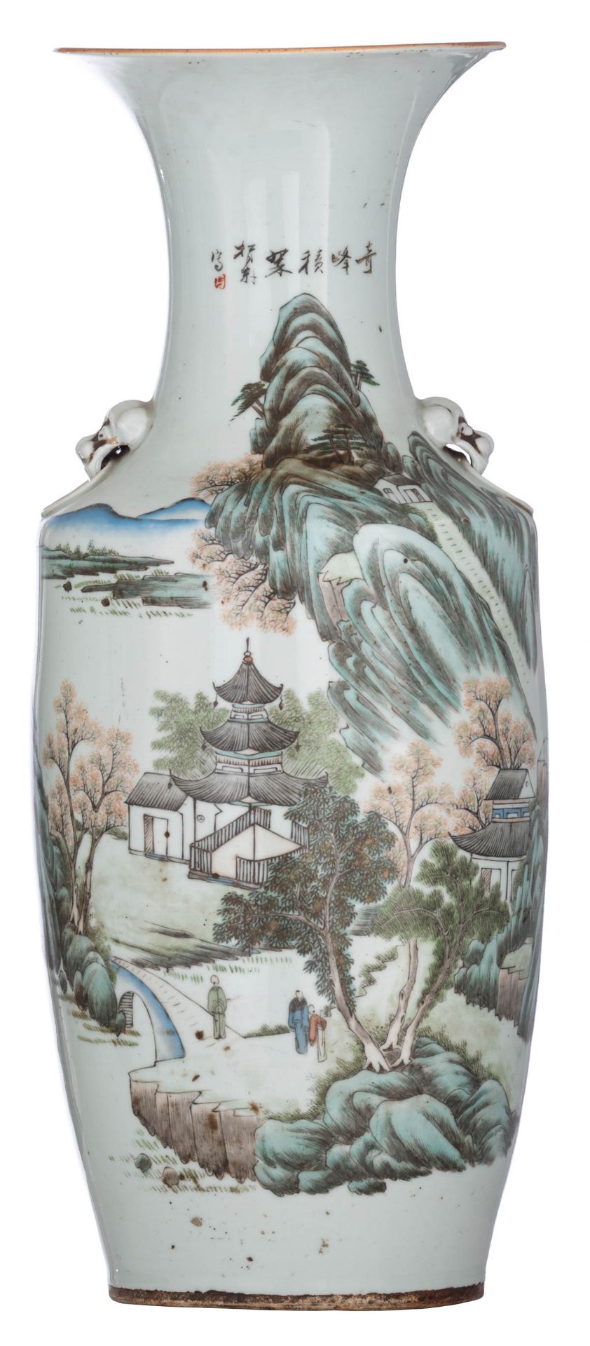 A Chinese Qianjiang cai vase