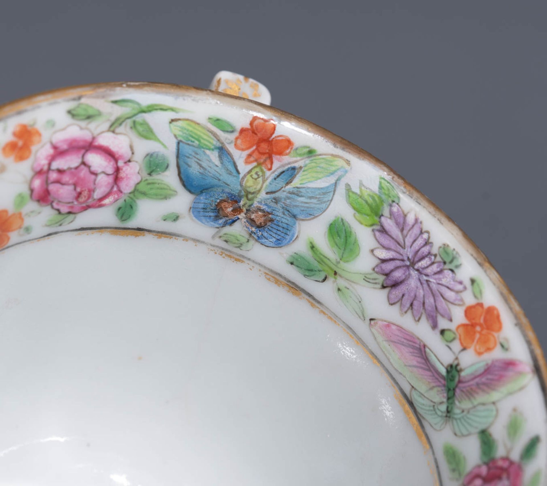 Six Chinese export porcelain Canton teacups and matching saucers - Image 47 of 62