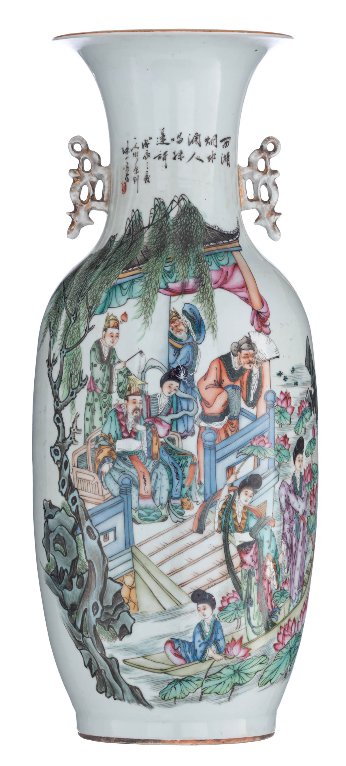 A Chinese Qianjiang cai vase