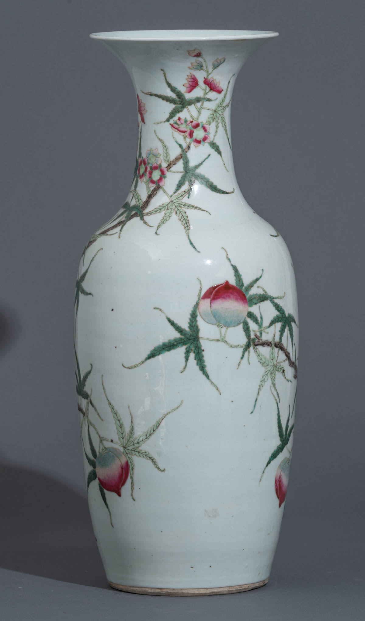 A Chinese famille rose 'Nine Peaches' vase - Image 4 of 8