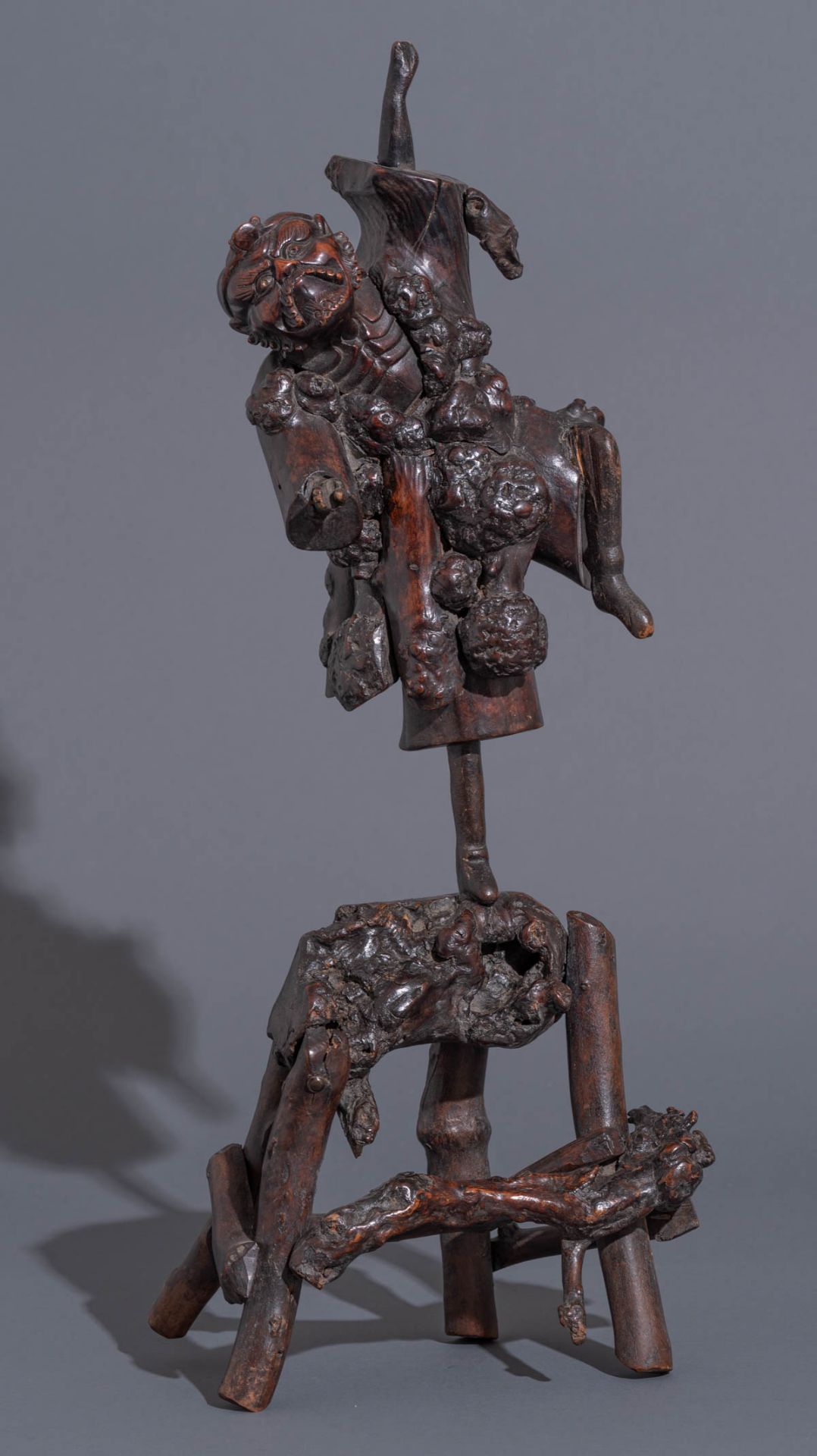 A Japanese boxwood figure of an Immortal - Image 2 of 5
