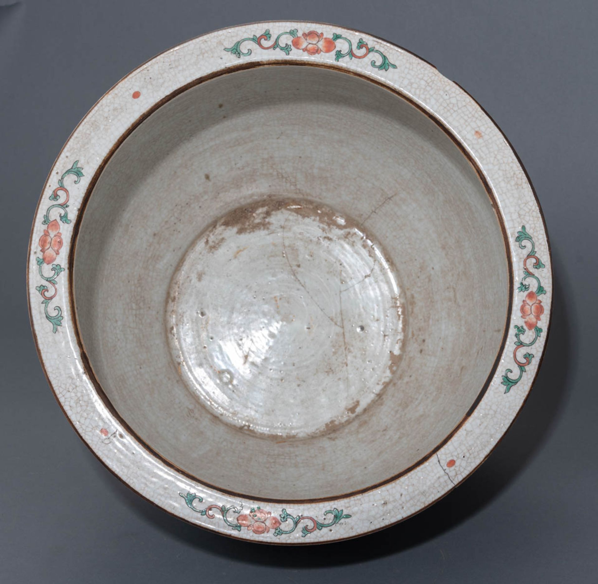 A Chinese crackle-glazed Nanking ware jardinière - Image 6 of 7