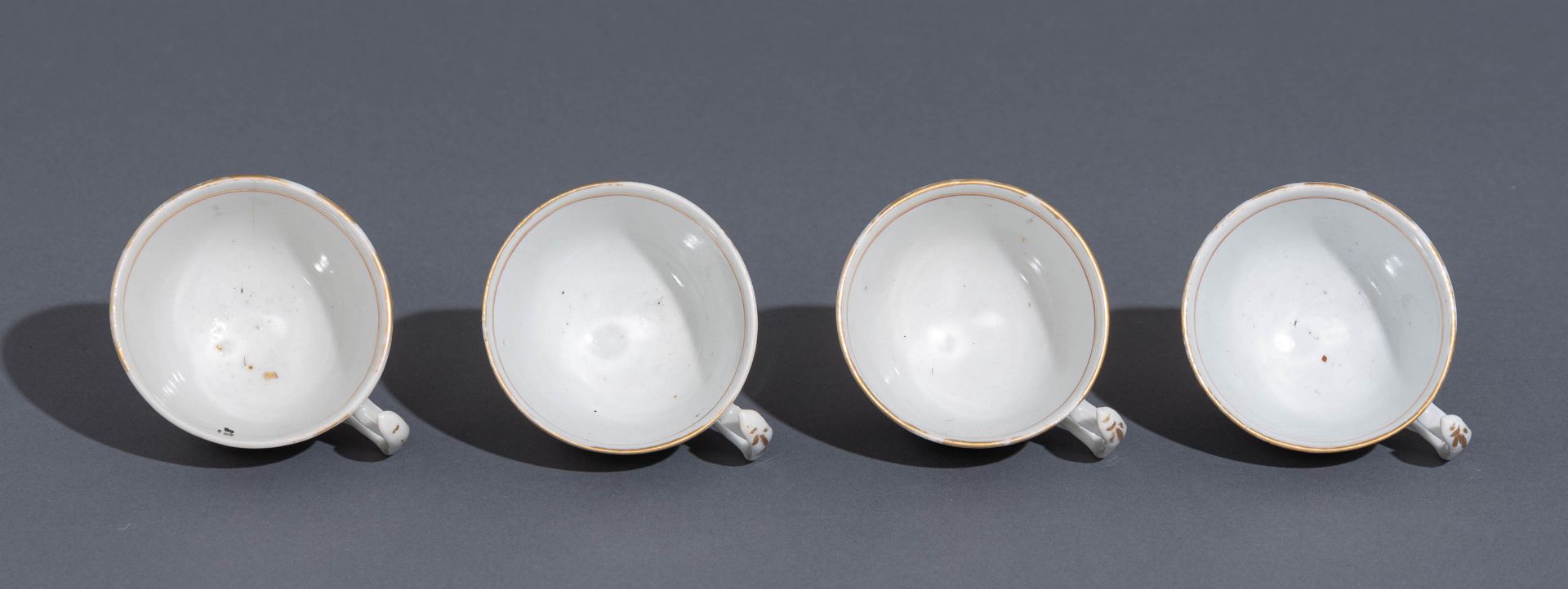 Six Chinese export porcelain Canton teacups and matching saucers - Image 6 of 62