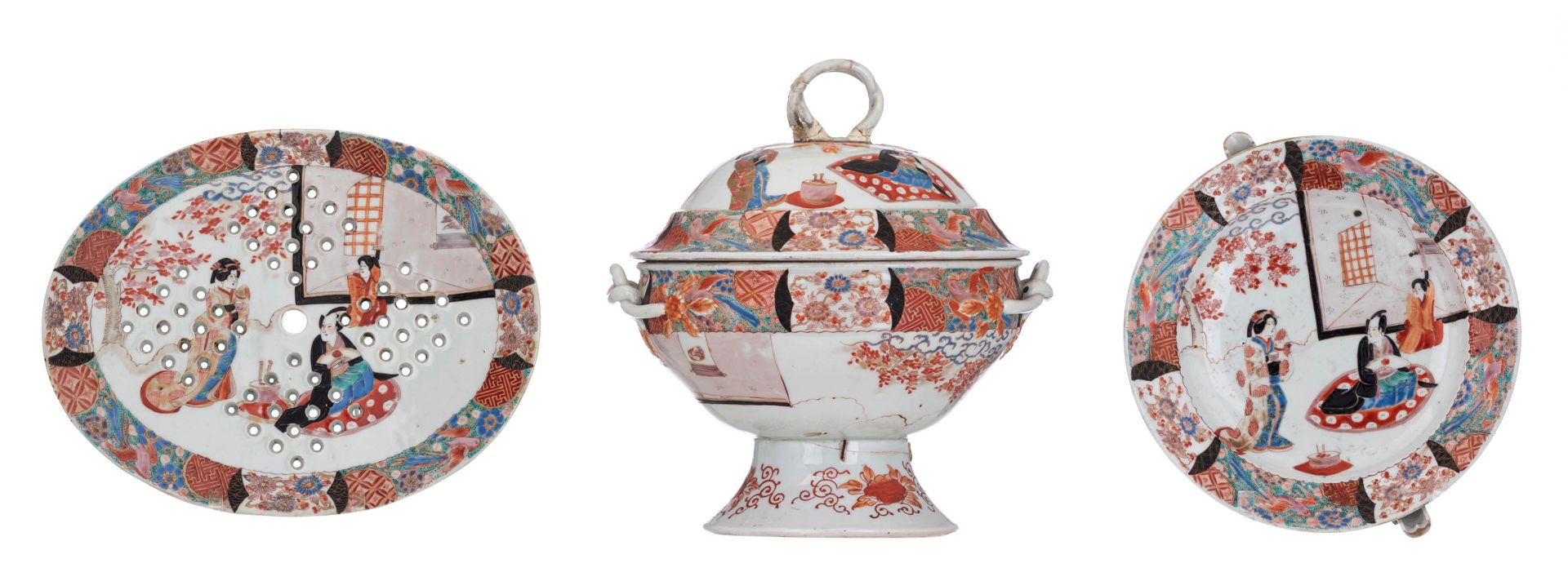 A Japanese Arita Imari assembled dinner service - Image 6 of 194