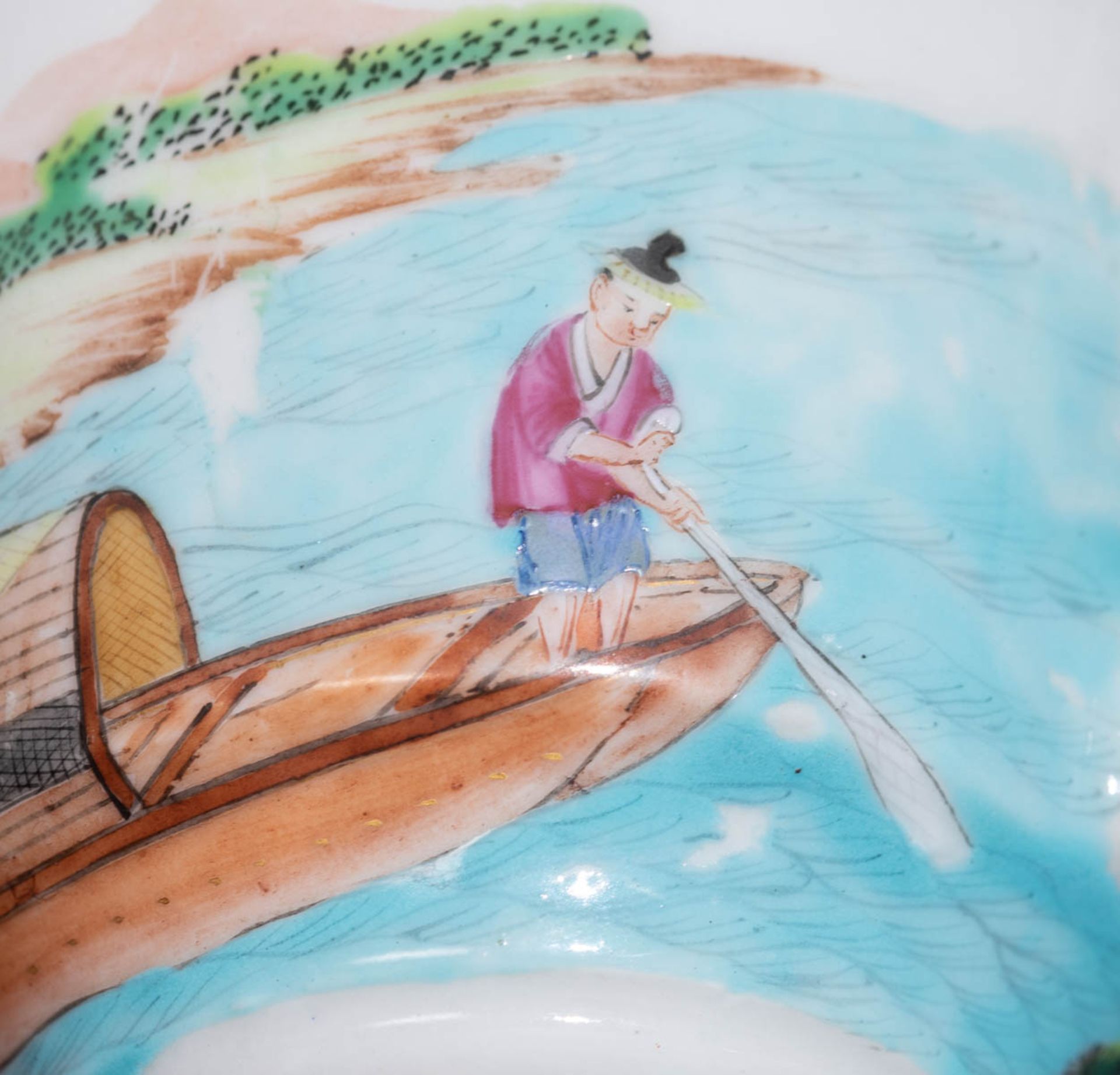 Six Chinese export porcelain Canton teacups and matching saucers - Image 34 of 62
