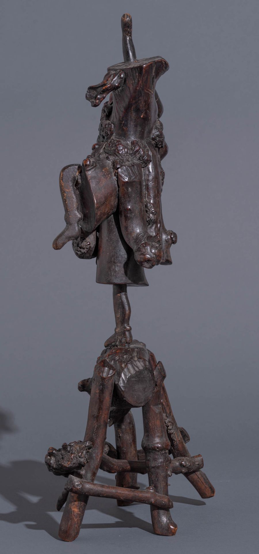 A Japanese boxwood figure of an Immortal - Image 3 of 5