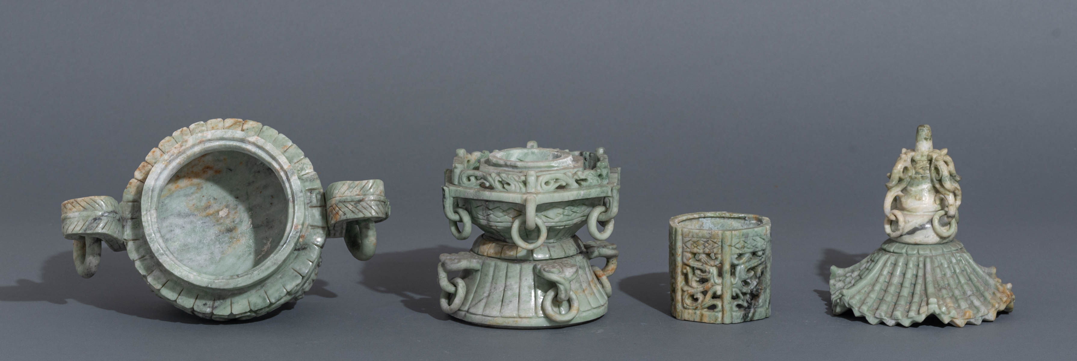 A Chinese temple shaped stone group - Image 6 of 7