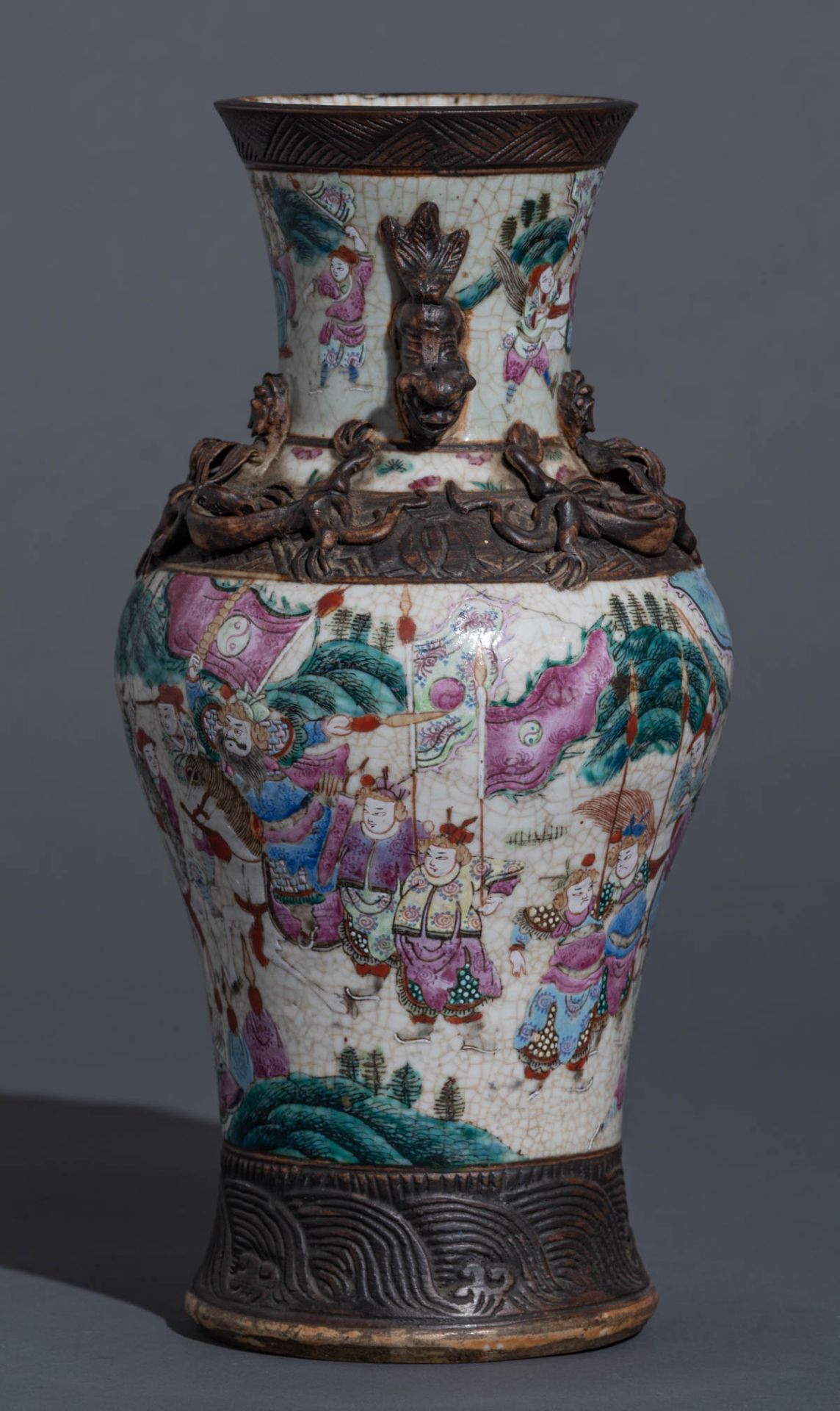 Three Chinese Nanking stoneware vases - Bild 17 aus 20