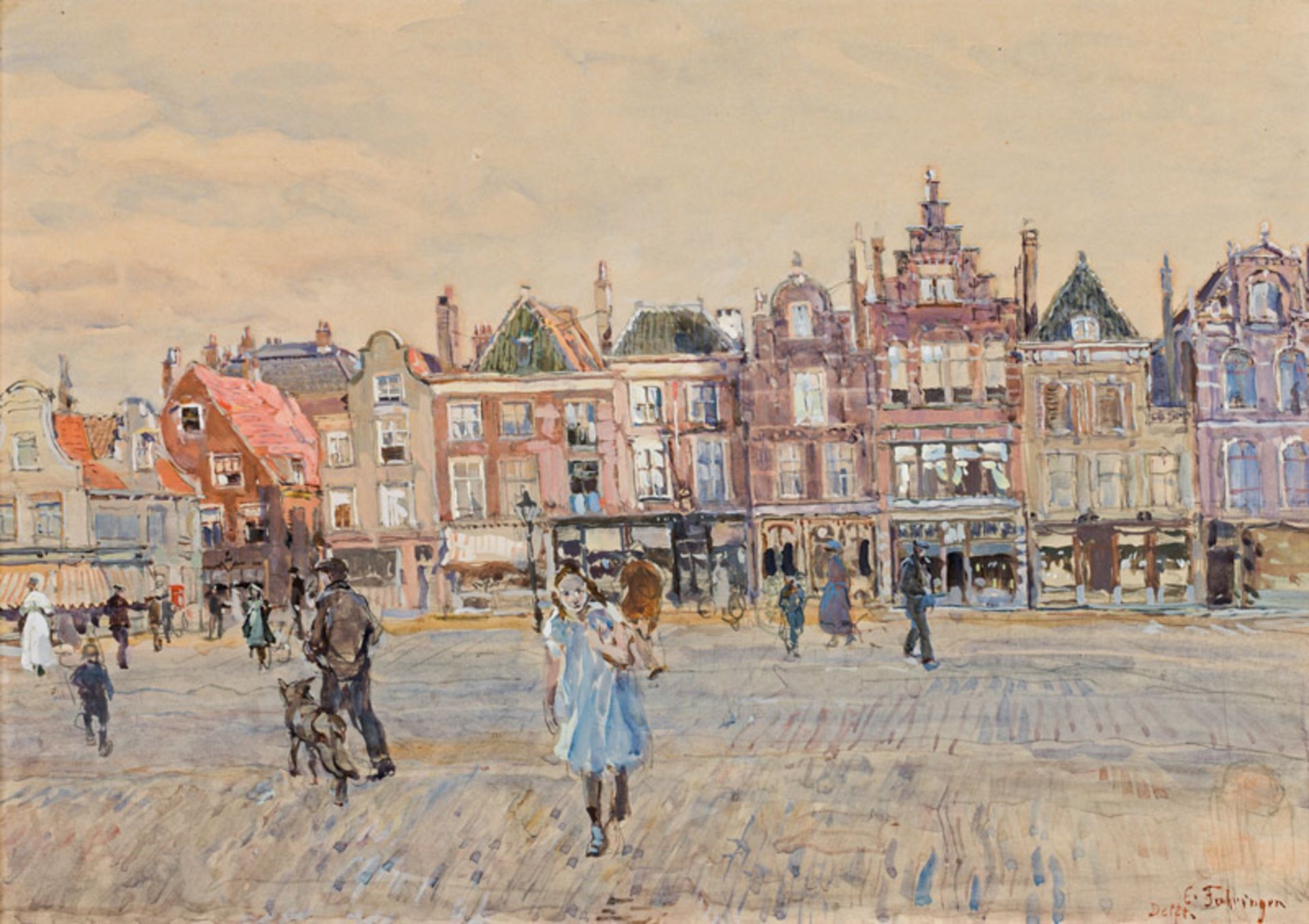 Carl Fahringer* View of Delft