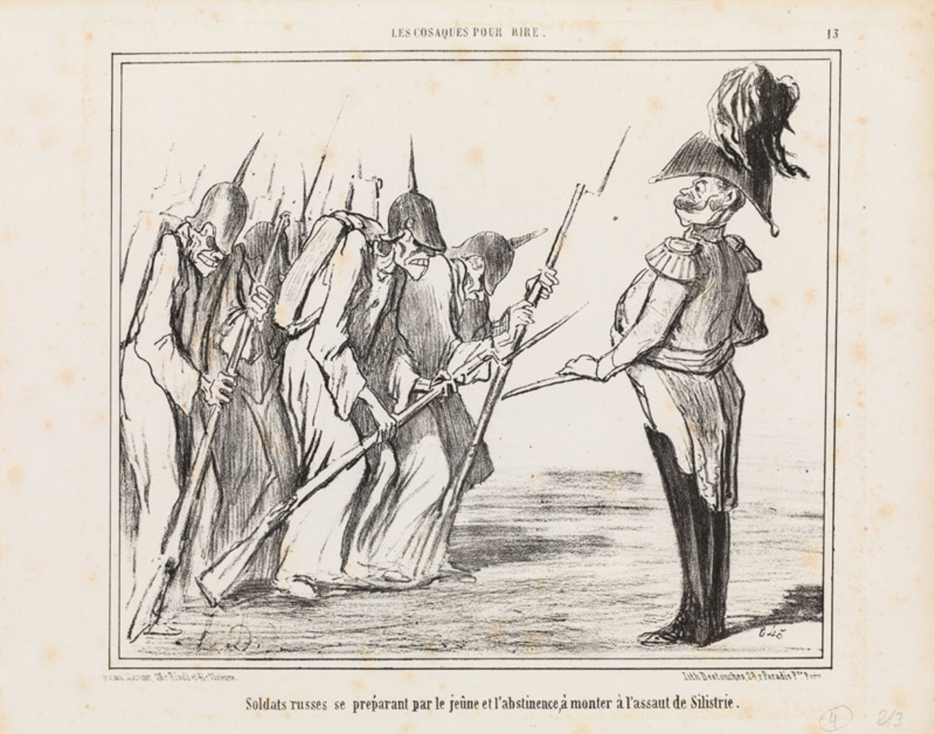 Honoré Daumier „Soldats russes se préparant ...“