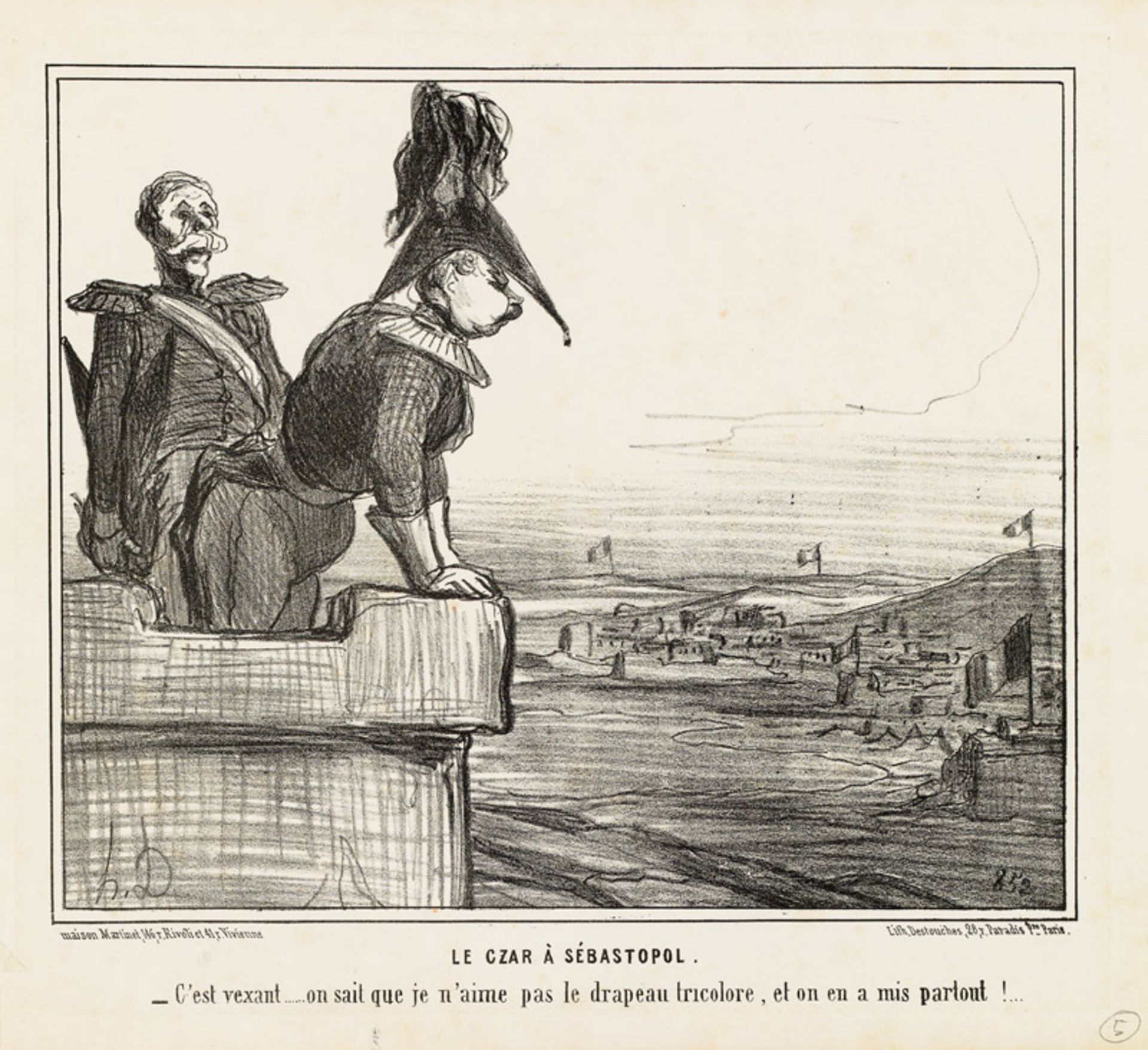 Honoré Daumier „Le czar à Sébastopol - C’est vexant ...“lit