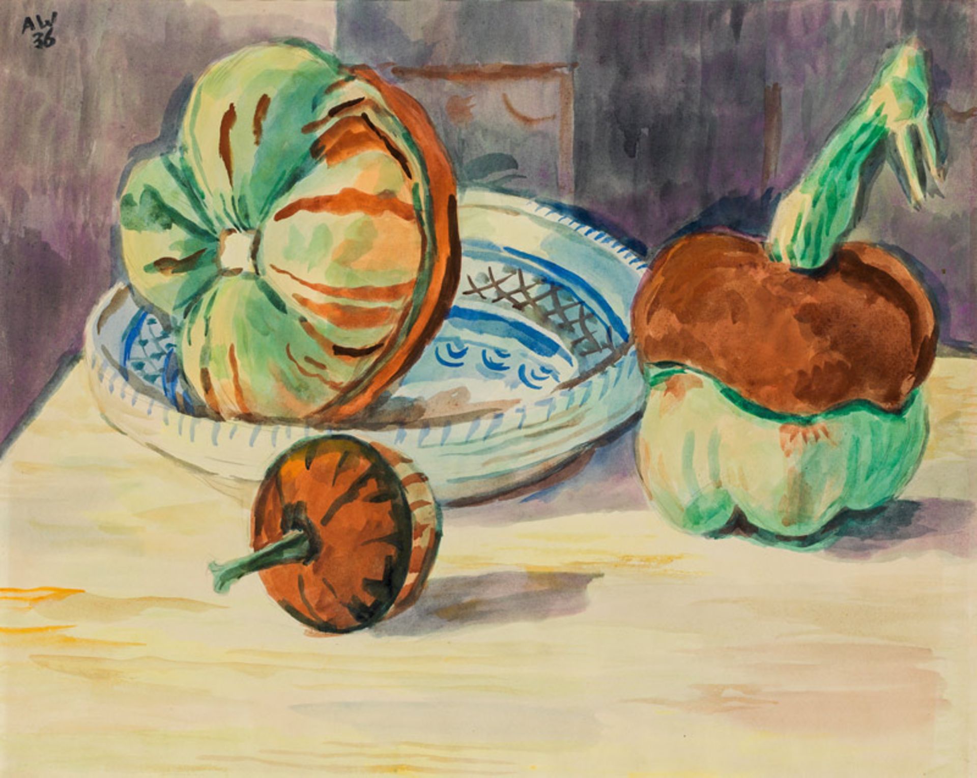 Alfred Wickenburg* Still life with pumpkins, 1936