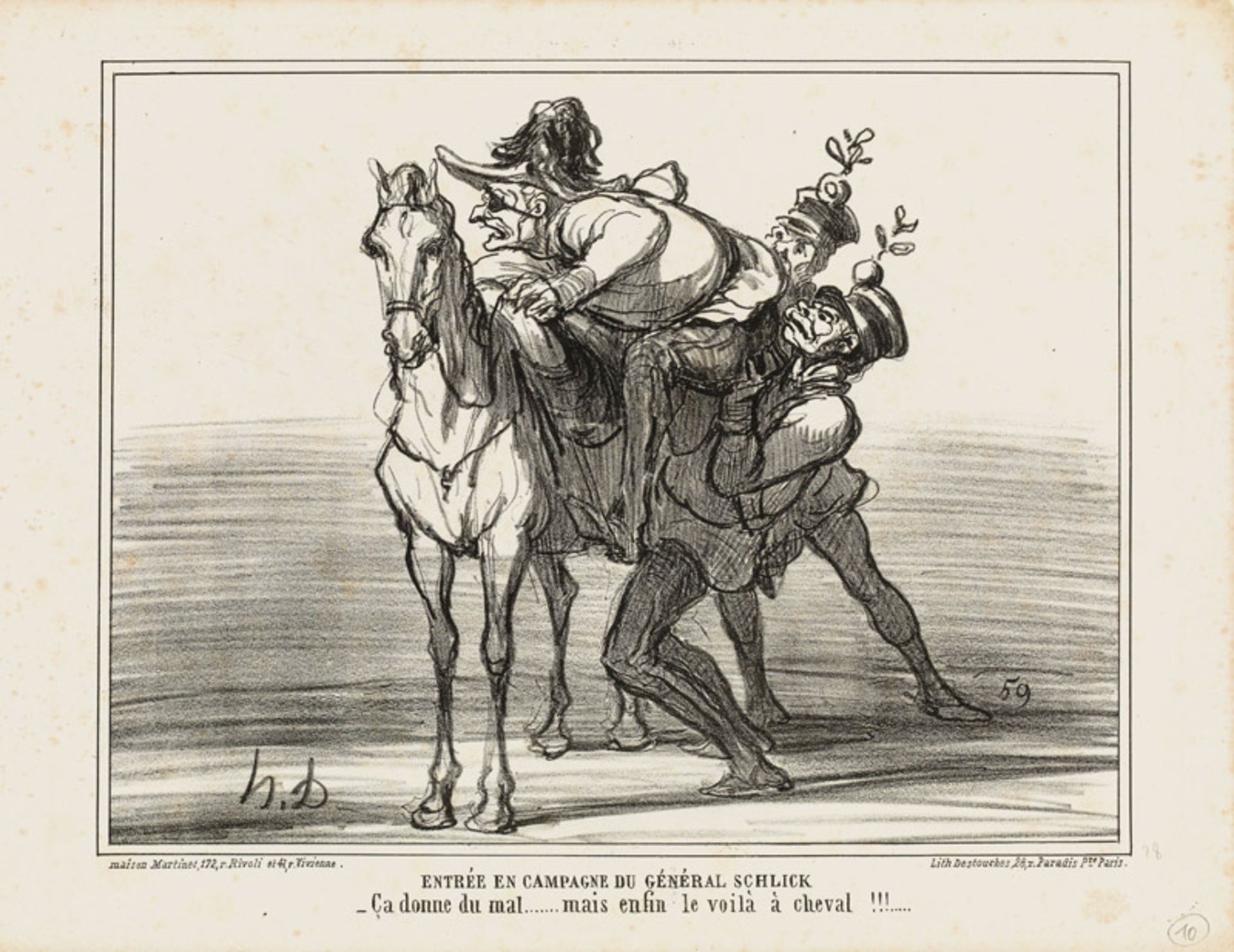 Honoré Daumier „Entrée en campagne du Général Schlick ...“li