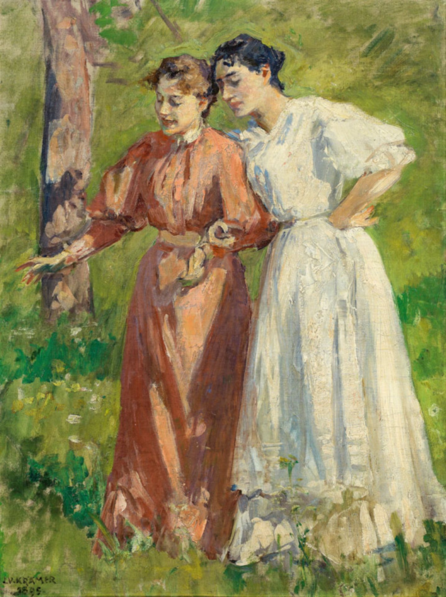 Johann Victor Krämer Two ladies in the park, 1899<