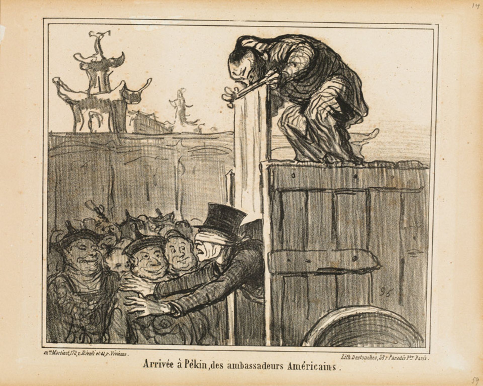 Honoré Daumier „Arrivée à Pekin ...“l