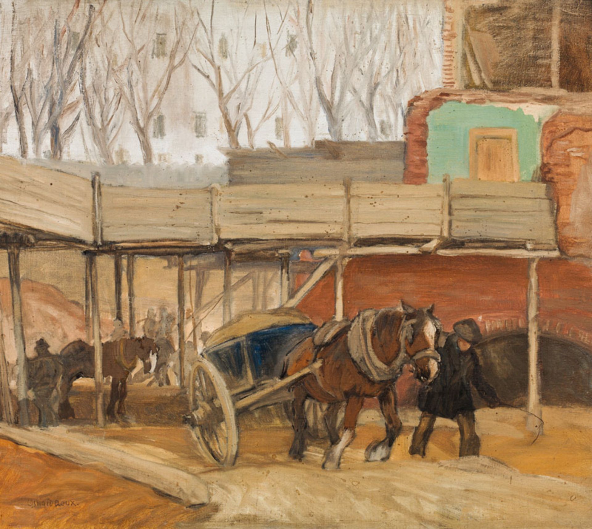 Oswald Roux* Horse-drawn cart