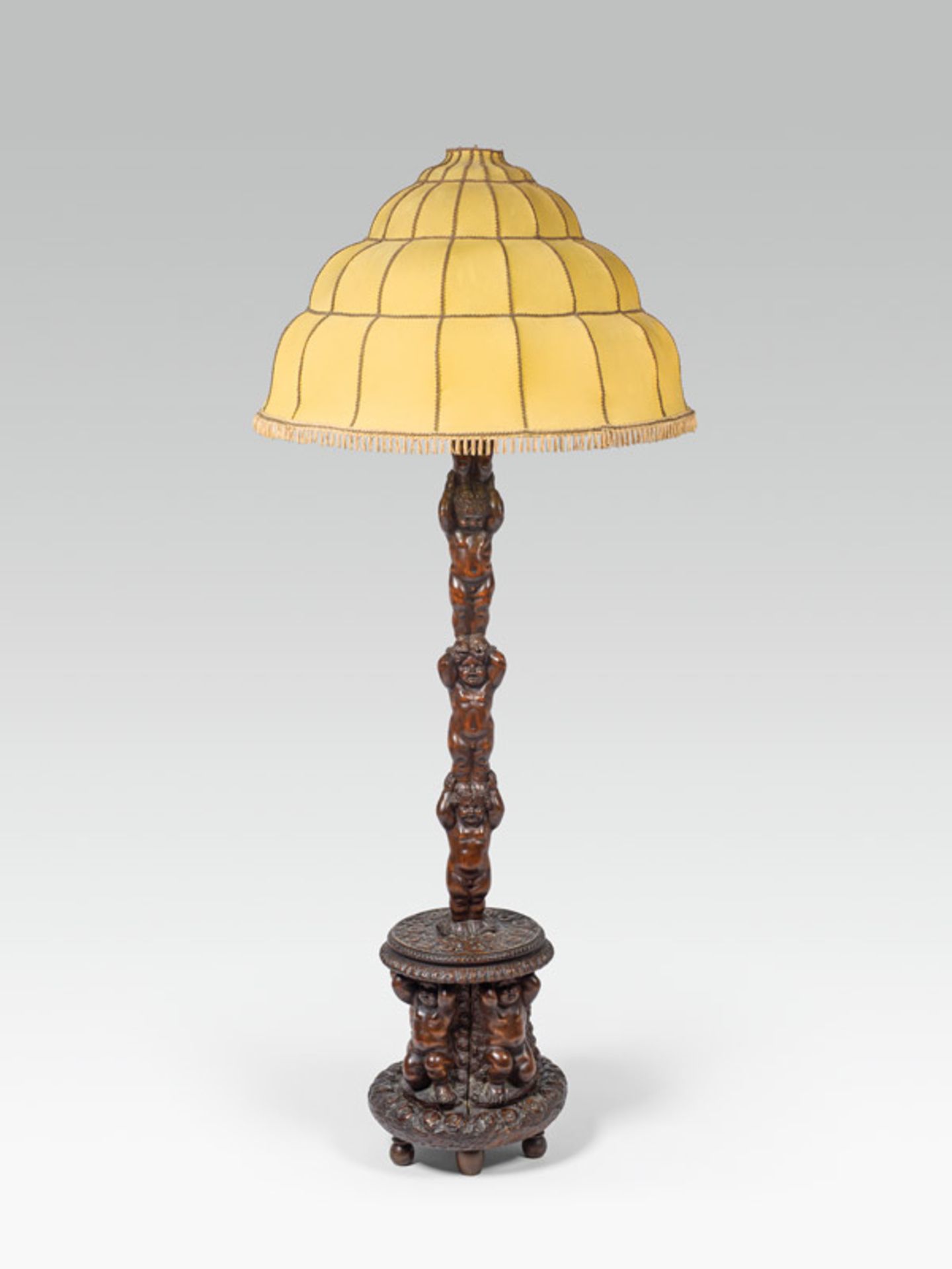 Franz Zelezny* Floor lamp with putti, Vienna, c. 1900