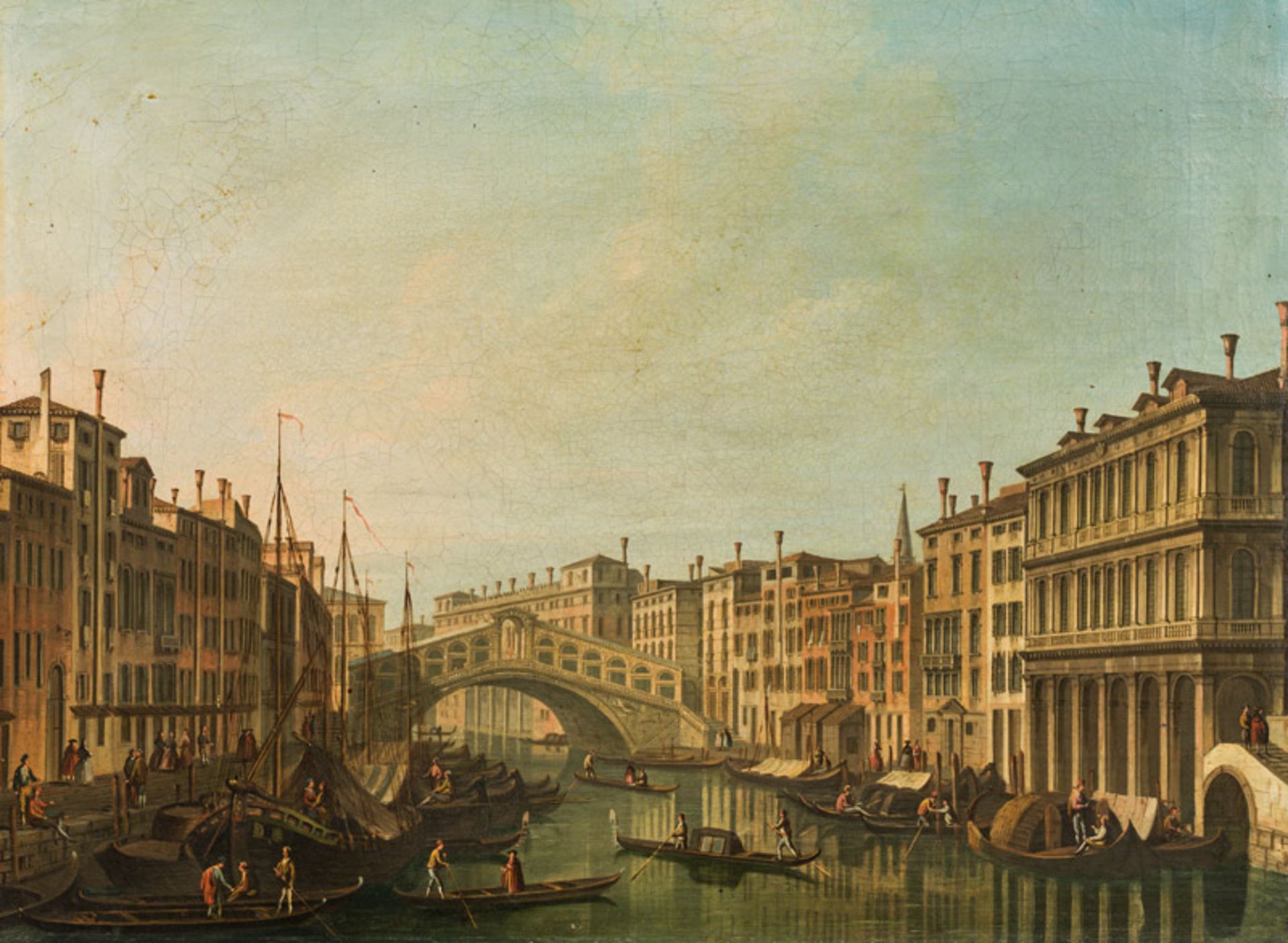 Circle of Giovanni Antonio Canal, genannt Canaletto, The Canal Grande with Rialto Bridge vie