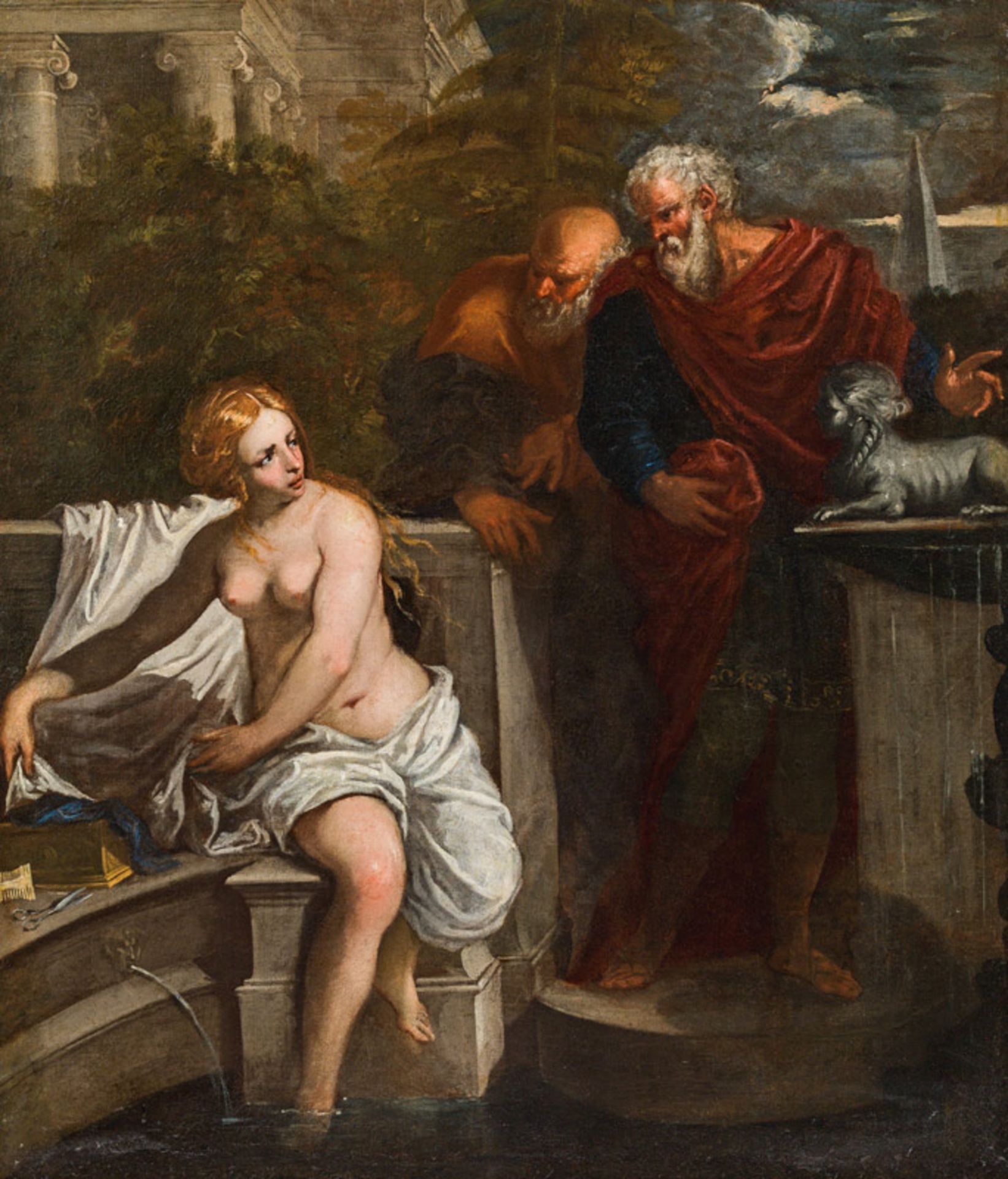 Italienischer Meister Bathing Susanna, 17th century