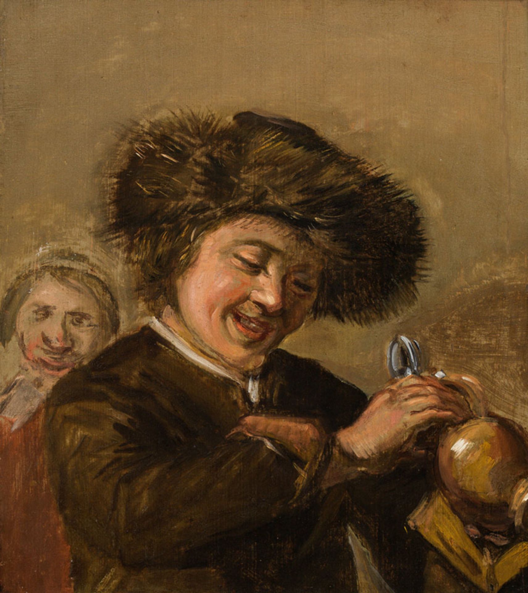 Studio of Frans Hals Laughing boys with a jug, probably c. 1630