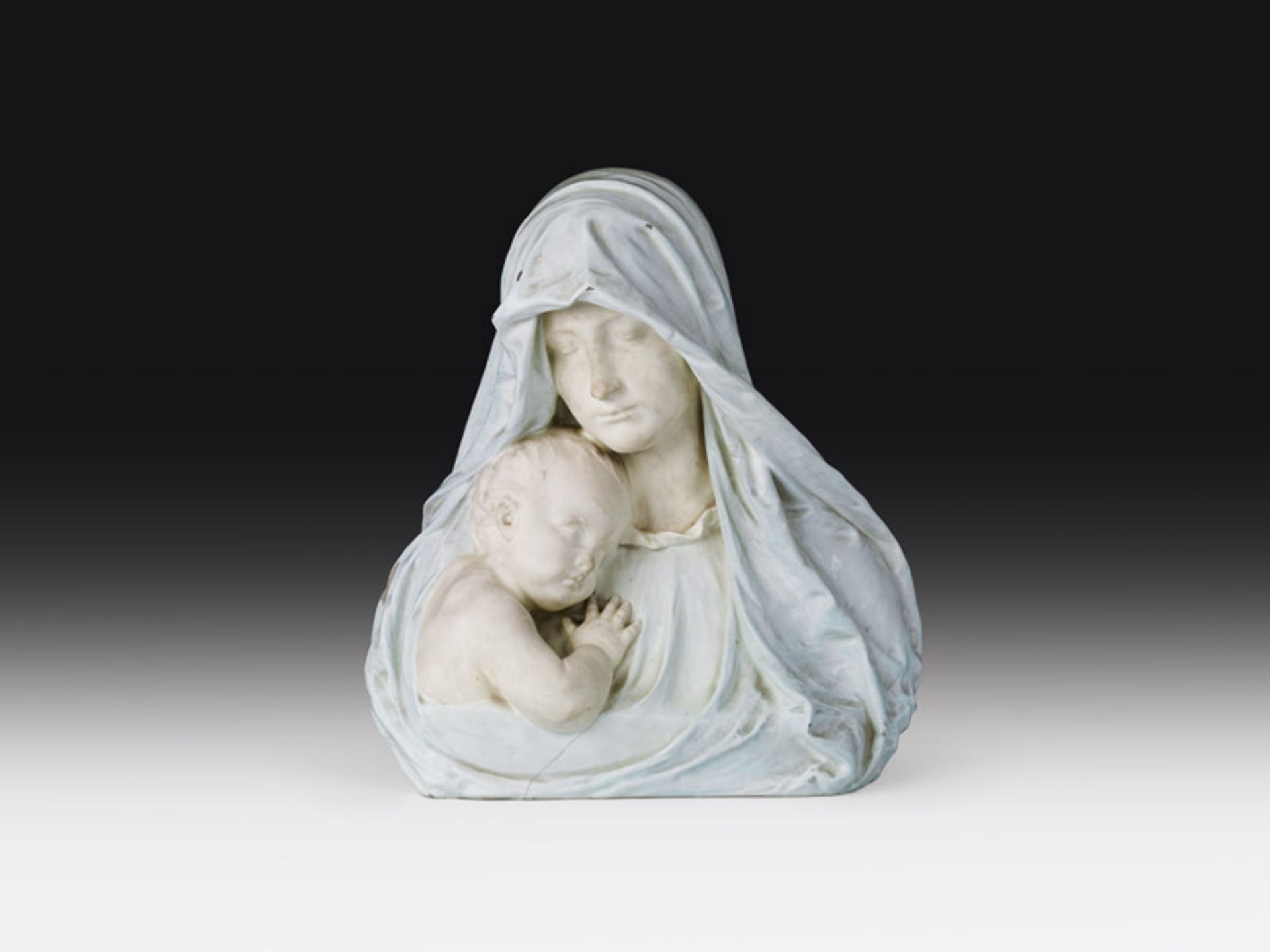 Franz Barwig der Ältere Bust of Madonna with child, c. 1910