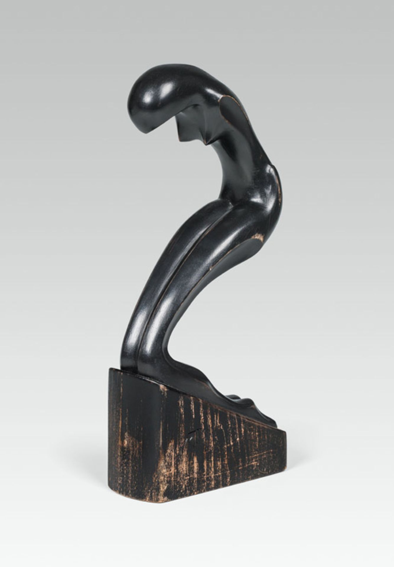 Janos Mattis-Teutsch Female nude, c. 1930wood, ebonised; monogrammed on the side of