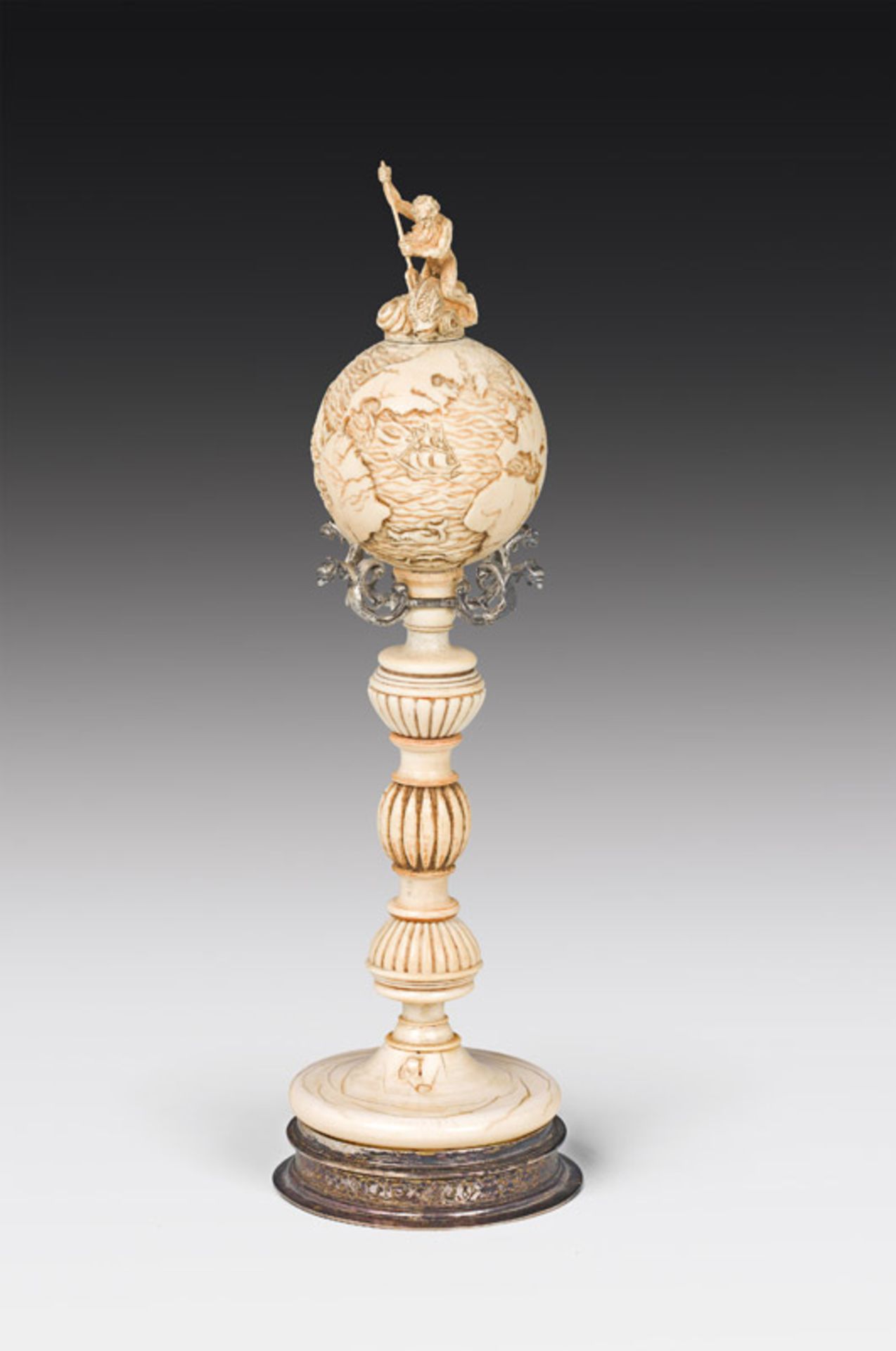 Ivory globe, late 18th/19th century
