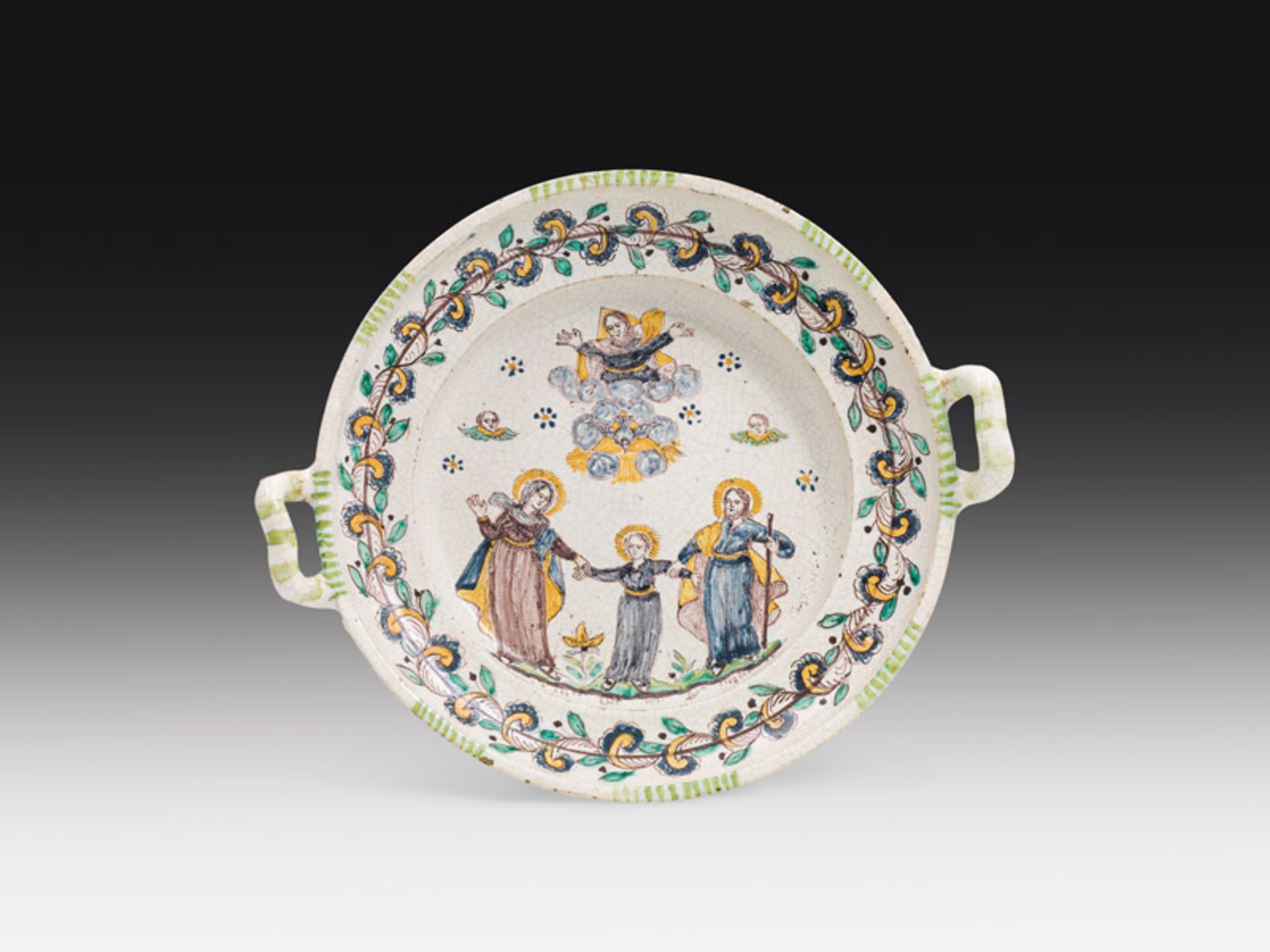 Plate "Holy Family", Gmunden, c. 1800
