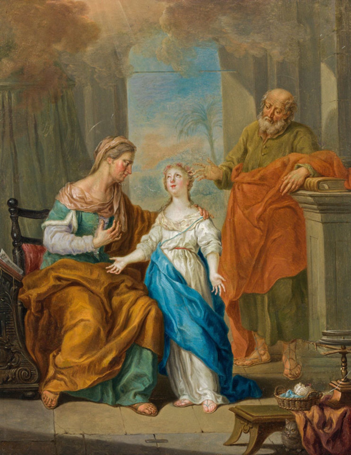 Franz Christoph Janneck Mary as a child with Anne and Joachim (the Visitation)