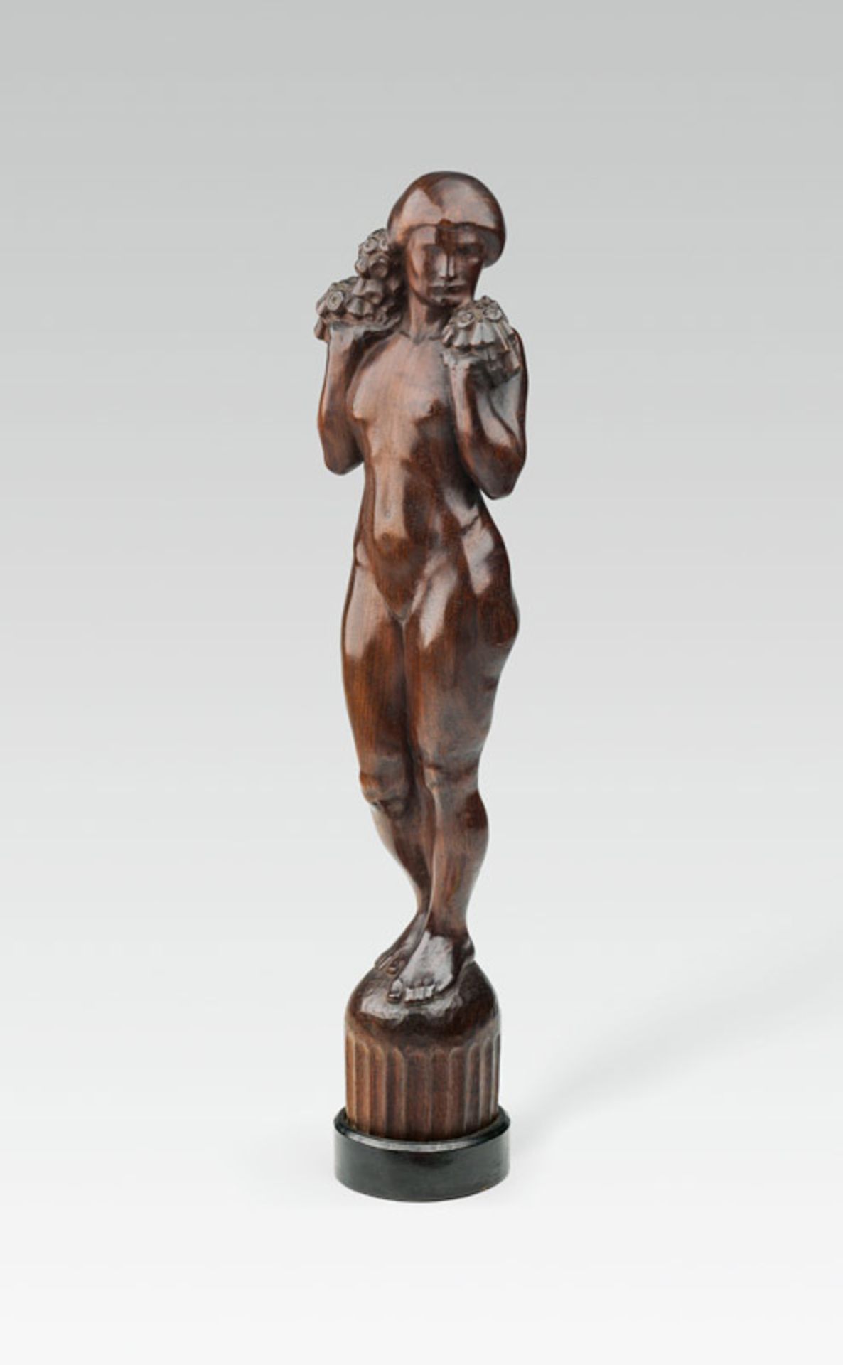 Female nude with flowers, probably Germany, 1930-40