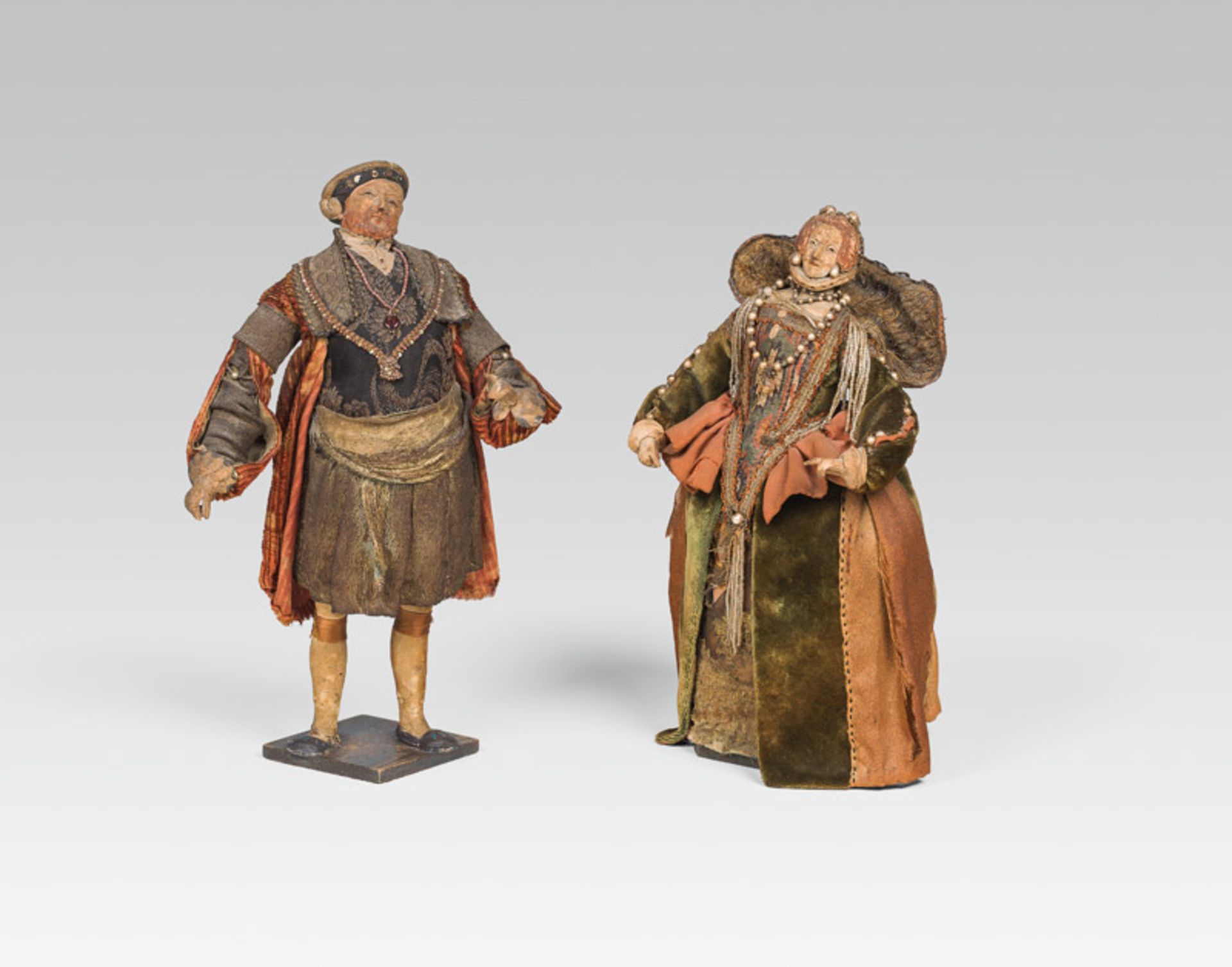 Puppets "Henry VIII" and "Elizabeth I", 17th/18th century