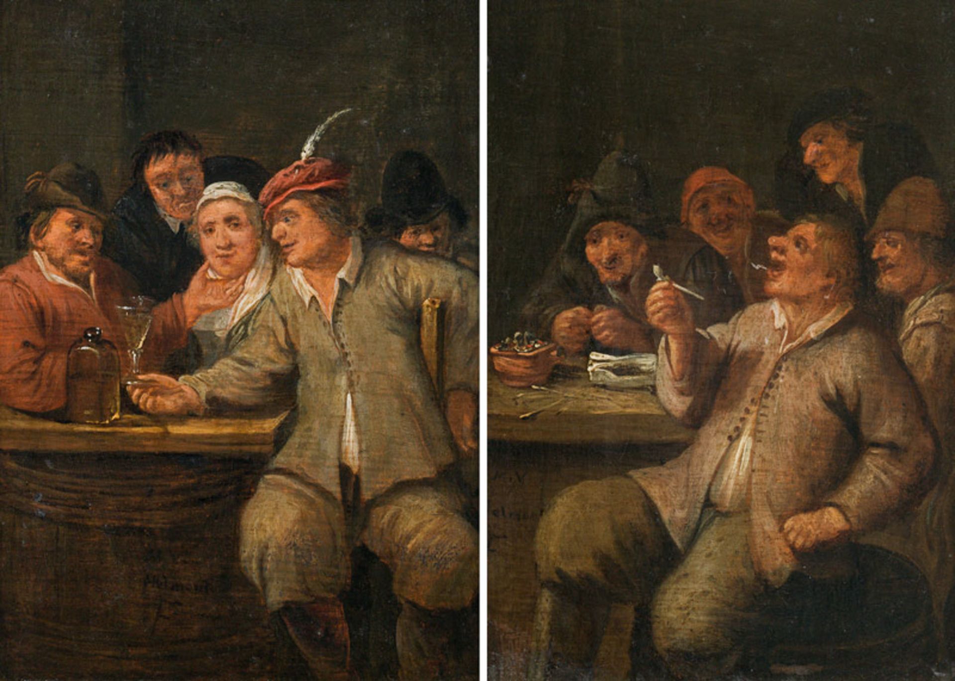 Mattheus van Helmont Tavern scenes (counterparts)