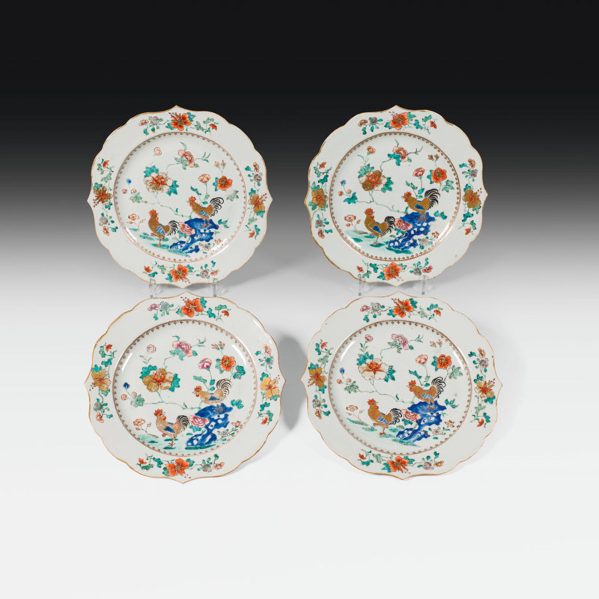 4 Teller, China, Qianlong-Periode, um 1750/60