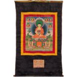 Thangka mit Buddha Shakyamuni, Tibet, 19. Jh.