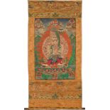 Thangka mit Weißer Tara, Tibet, 19. Jh.