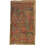 Thangka mit Arhats, Tibet, 19. Jh.