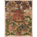 Thangka mit Dharmapala Hayagriva, Osttibet, Anfang 20. Jh.