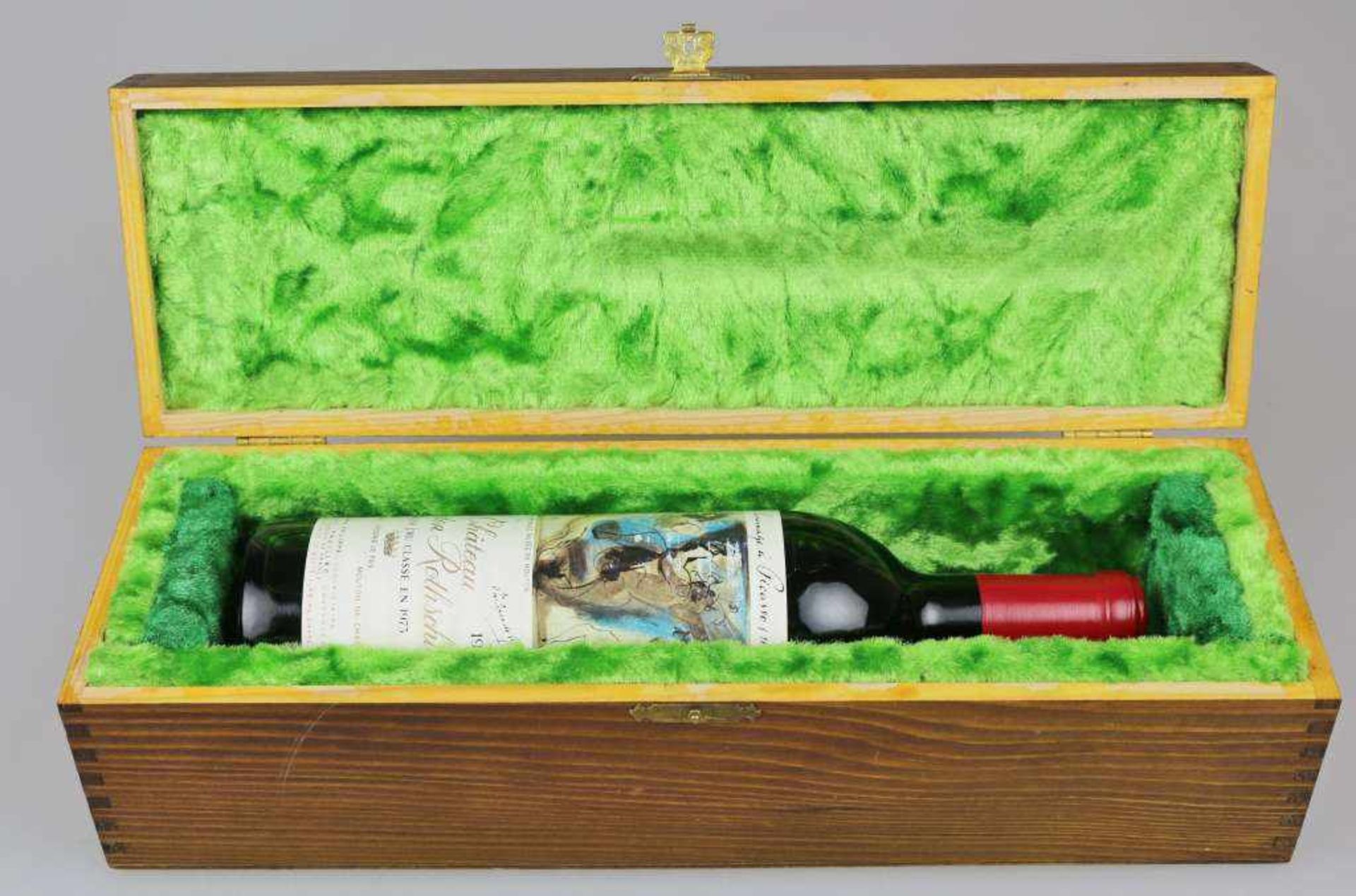 Rotwein, Flasche Chateau Mouton Rothschild, Pauillac (Premier Grand Cru Classé) 1973, en hommage à - Bild 2 aus 4