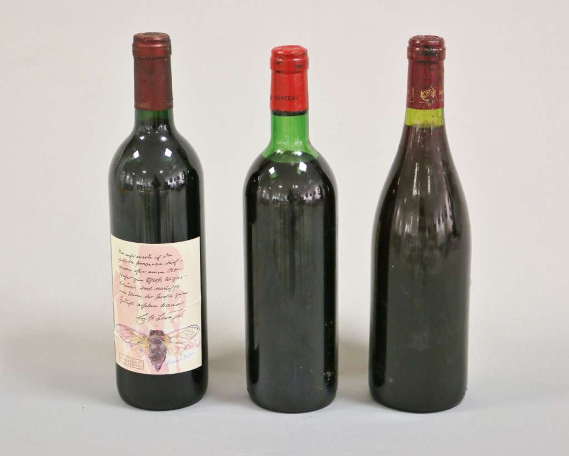 Rotwein, 3 Flaschen: Chateau Vignelaure, 1985, 750 ml; Château Saint-Bonnet, 1972, 73 cl; Grands - Bild 2 aus 2